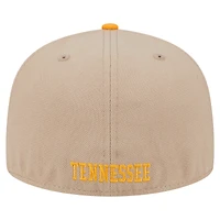 Men's New Era  Khaki Tennessee Volunteers Throwback Two-Tone 59FIFTY Fitted Hat