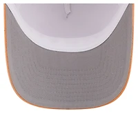 Casquette trucker ajustable New Era Stone/Tennessee Orange Tennessee Volunteers avec écusson effiloché 9FORTY M-Crown A-Frame