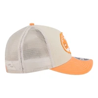 Men's New Era  Stone/Tennessee Orange Tennessee Volunteers Frayed Patch 9FORTY M-Crown A-Frame Trucker Adjustable Hat