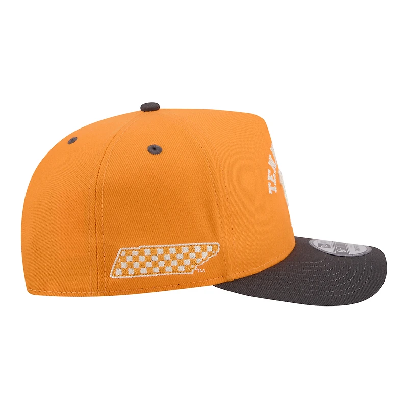 Men's New Era Tennessee Orange/Black Tennessee Volunteers Two-Tone Arched 9FIFTY Snapback Hat