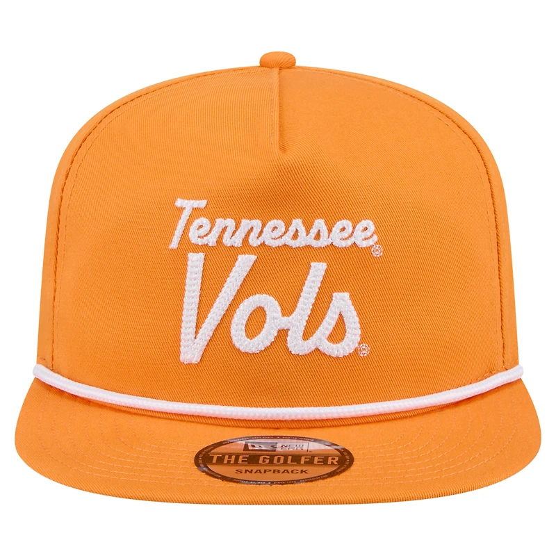 Men's New Era Tennessee Orange Tennessee Volunteers Adventure Team Text Golfer Snapback Hat