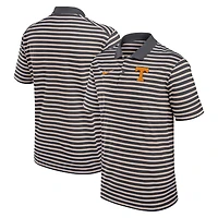 Polo Nike Dri-FIT rayé Primetime Victory pour homme, anthracite/blanc, Tennessee Volunteers