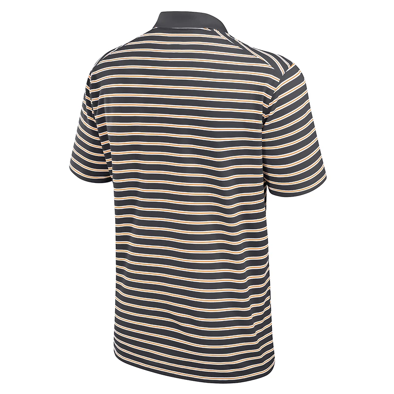 Polo Nike Dri-FIT rayé Primetime Victory pour homme, anthracite/blanc, Tennessee Volunteers