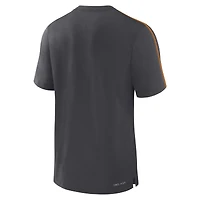 T-shirt Nike Anthracite Tennessee Volunteers 2024 Sideline Player Performance Tri-Blend pour homme