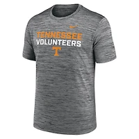 T-shirt Nike anthracite Tennessee Volunteers Campus Center Stack Velocity Performance pour homme