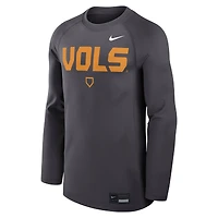 Men's Nike Anthracite Tennessee Volunteers Dugout Dri-FIT Lightweight Crew Pullover