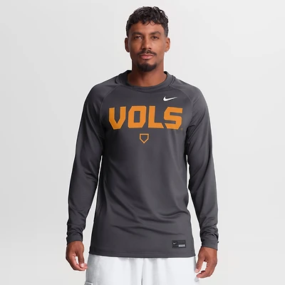 Men's Nike Anthracite Tennessee Volunteers Dugout Dri-FIT Lightweight Crew Pullover