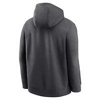 Sweat à capuche en polaire Nike Anthracite Tennessee Volunteers Football Stack Club pour homme