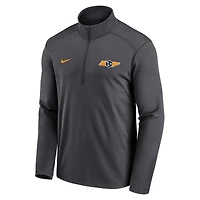 Haut à enfiler demi-zip Nike Tennessee Volunteers Pacer pour homme, anthracite