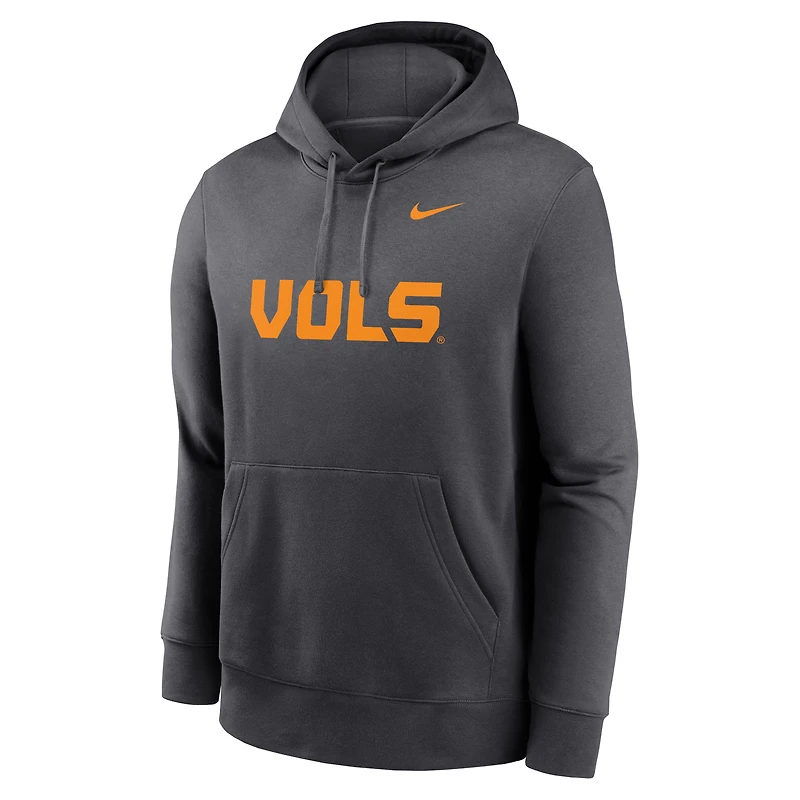 Men's Nike Tennessee Orange Volunteers Primetime Alternate Logo Club Fleece Pullover Hoodie