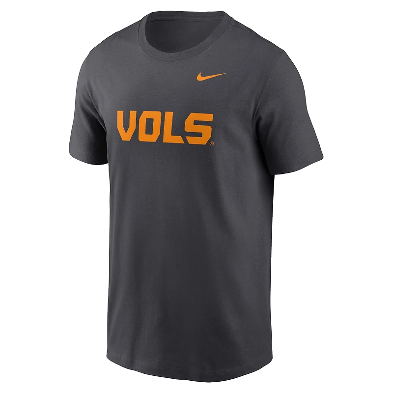 T-shirt Nike pour homme, anthracite, Tennessee Volunteers, logo alternatif Primetime