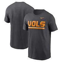 T-shirt avec logo alternatif Nike Anthracite Tennessee Volunteers Primetime pour homme