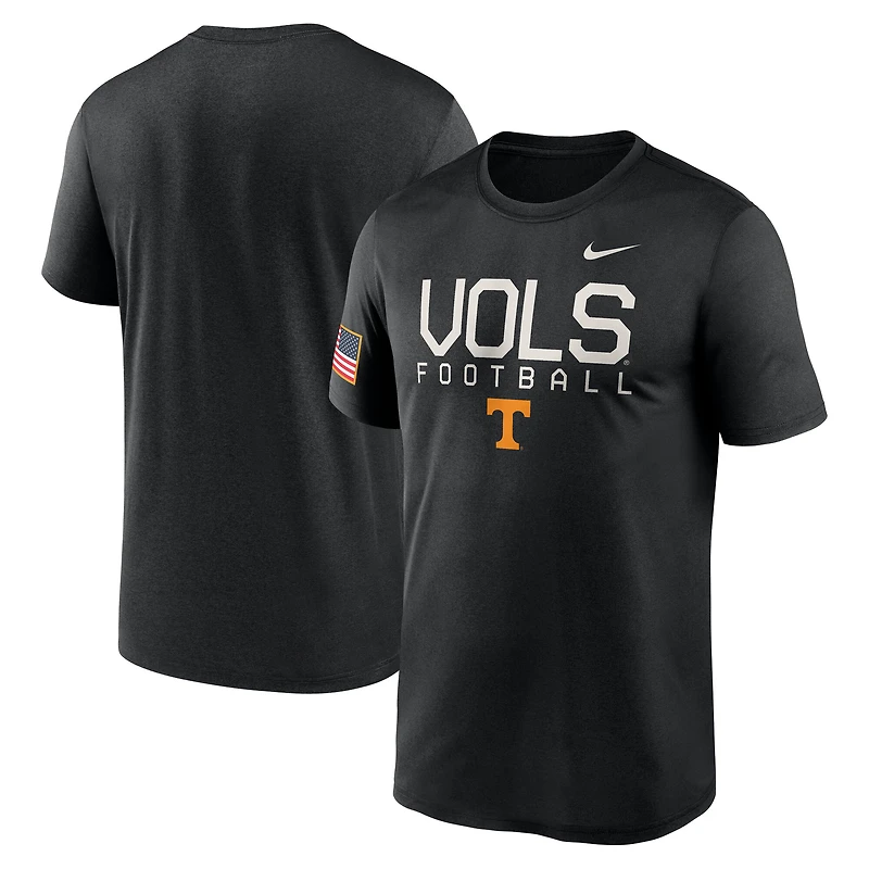 T-shirt Nike noir Tennessee Volunteers 2024 Military Appreciation Legend Performance pour homme