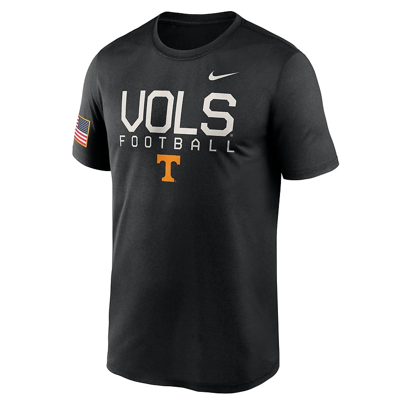T-shirt Nike noir Tennessee Volunteers 2024 Military Appreciation Legend Performance pour homme