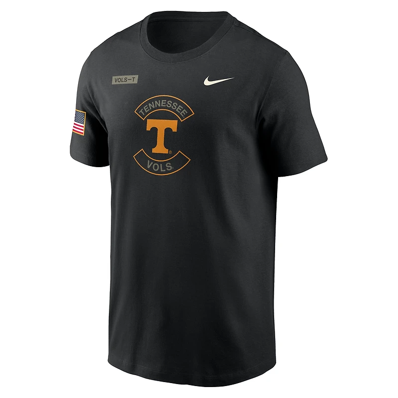 Men's Nike Black Tennessee Volunteers 2025 Military Appreciation Dri-FIT T-Shirt