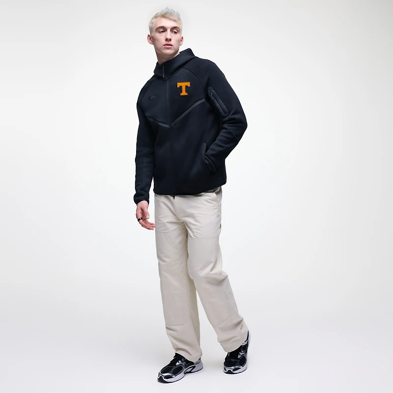 Men's Nike Black Tennessee Volunteers Tech Fleece Full-Zip Windrunner Hoodie
