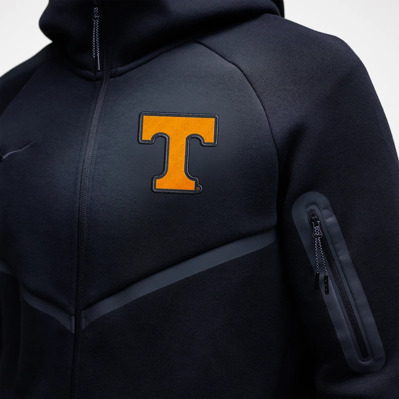 Men's Nike Black Tennessee Volunteers Tech Fleece Full-Zip Windrunner Hoodie