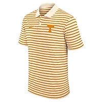 Polo Nike Dri-FIT crème à rayures avec logo principal des Tennessee Volunteers pour homme