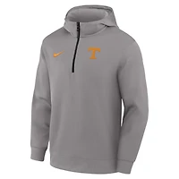 Sweat à capuche Nike gris Tennessee Volunteers 2025 Premium Dri-FIT fermeture éclair quart de tour pour homme