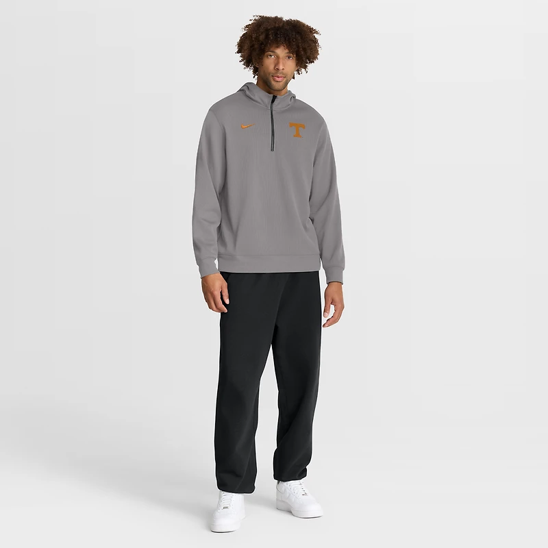 Sweat à capuche zippé 1/4 Nike gris Tennessee Volunteers Coaches Premium Dri-FIT pour homme