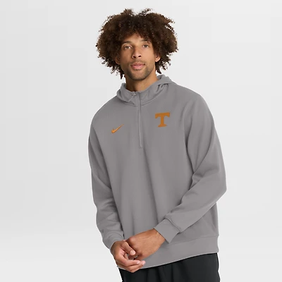 Sweat à capuche zippé 1/4 Nike gris Tennessee Volunteers Coaches Premium Dri-FIT pour homme