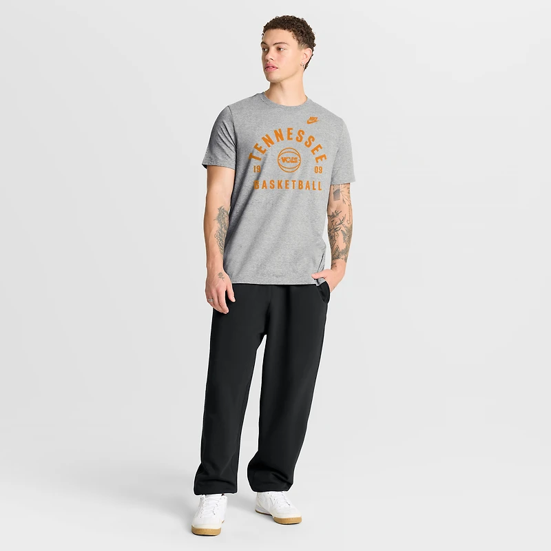 Men's Nike Heather Gray Tennessee Volunteers Basketball Legacy Arch T-Shirt