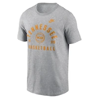 Men's Nike Heather Gray Tennessee Volunteers Basketball Legacy Arch T-Shirt