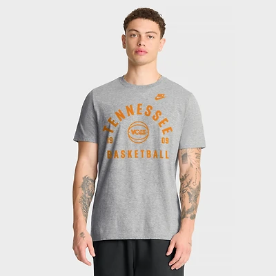 Men's Nike Heather Gray Tennessee Volunteers Basketball Legacy Arch T-Shirt