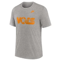 T-shirt Nike gris chiné Tennessee Volunteers Blitz Legacy Primary Tri-Blend pour homme