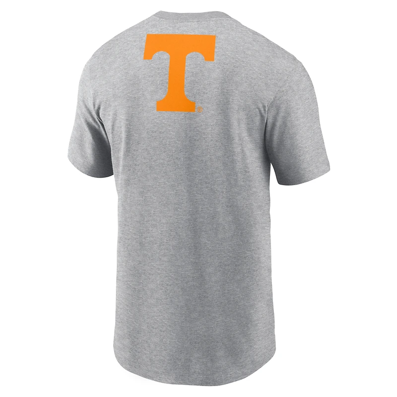 T-shirt Nike gris chiné Tennessee Volunteers Campus 2-Hit Primary Mascot pour homme