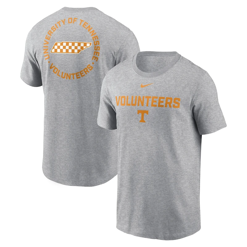 T-shirt Nike gris chiné Tennessee Volunteers Campus 2-Hit pour homme