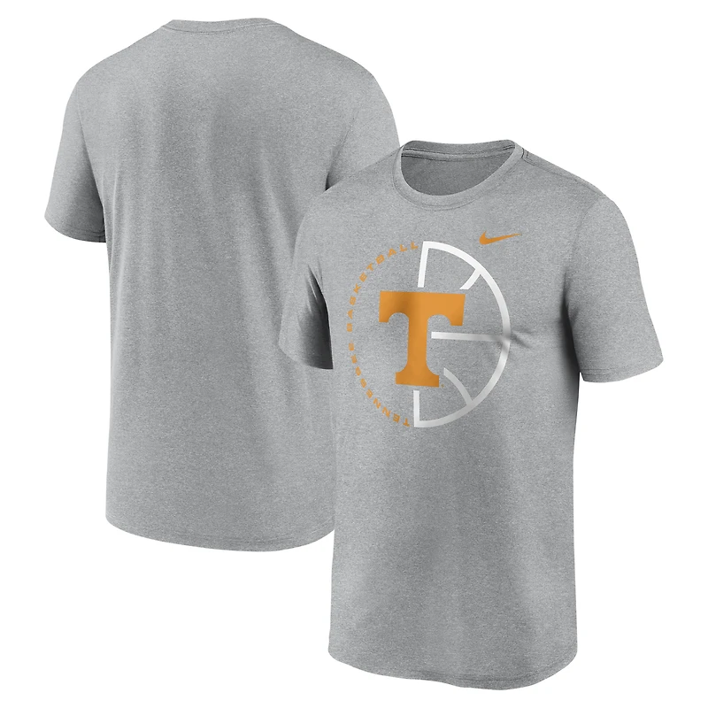 Men's Nike Heather Gray Tennessee Volunteers Legend Basketball Icon Dri-Fit T-Shirt