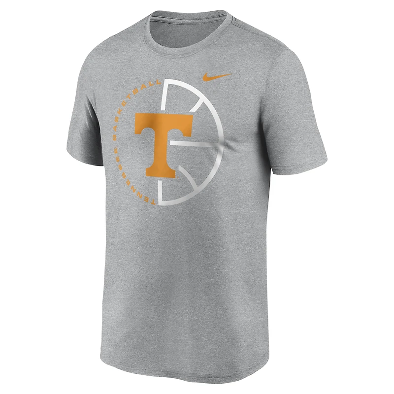 T-shirt Nike pour homme, gris chiné, Tennessee Volunteers Legend Basketball Icon Performance