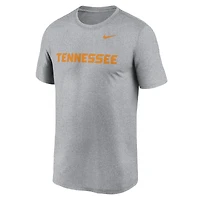 T-shirt Nike pour hommes, gris chiné, Tennessee Volunteers, Primetime Legend Wordmark
