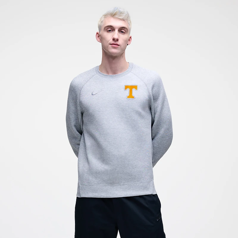 Men's Nike Heather Gray Tennessee Volunteers Tech Fleece Raglan Sweatshirt