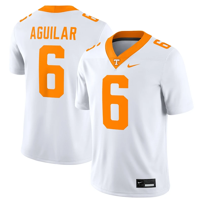 Maillot de football américain Nike Joey Aguilar pour homme, blanc, Tennessee Volunteers, NIL