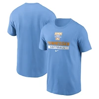 T-shirt de softball Nike bleu clair pour homme, Tennessee Volunteers