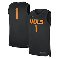 Men's Nike #1 Black Tennessee Volunteers  Replica Basketball Jersey