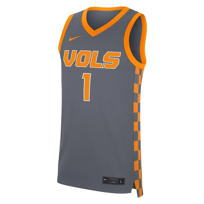 Maillot réplique Nike n°1 gris des Tennessee Volunteers pour homme