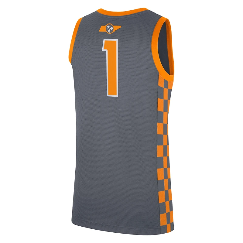 Maillot réplique Nike n°1 gris des Tennessee Volunteers pour homme
