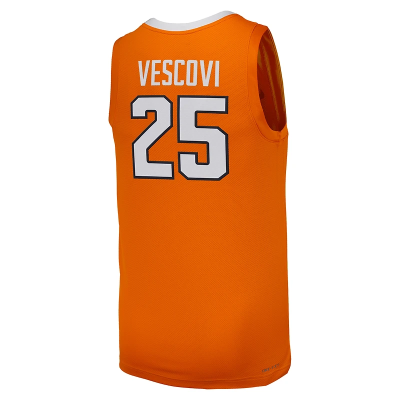 Maillot de joueur basket-ball Nike Santiago Vescovi Tennessee Orange Volunteers NIL pour homme