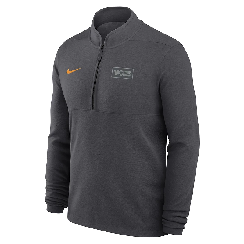 Men's Nike Smokey Grey Tennessee Volunteers Victory Dri-FIT Half-Zip Pullover