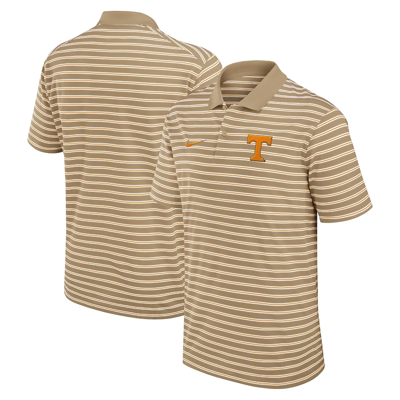 Men's Nike Tan Tennessee Volunteers Athletic Prep Striped Dri-FIT Polo
