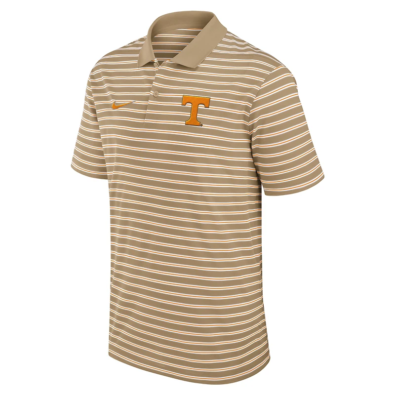 Men's Nike Tan Tennessee Volunteers Athletic Prep Striped Dri-FIT Polo