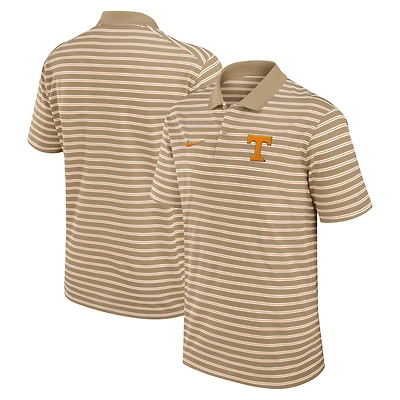 Men's Nike Tan Tennessee Volunteers Athletic Prep Striped Dri-FIT Polo