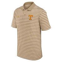 Men's Nike Tan Tennessee Volunteers Athletic Prep Striped Performance Polo