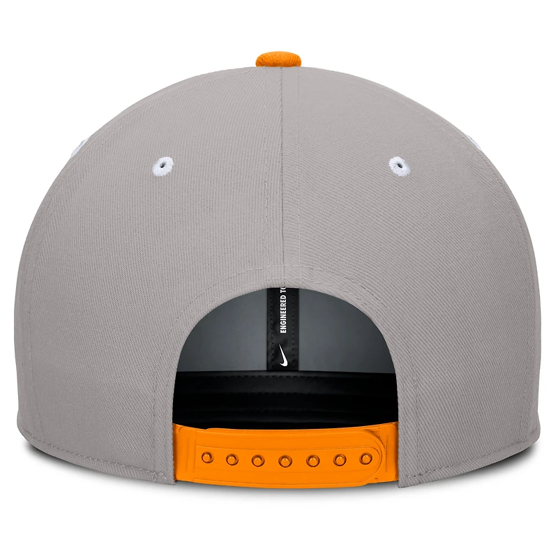 Casquette Nike Tennessee Volunteers Prep Pro Performance Snapback Orange/Gris pour homme