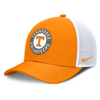 Casquette ajustable Nike Tennessee Orange/Blanc Tennessee Volunteers Rise Primetime Performance Trucker pour homme