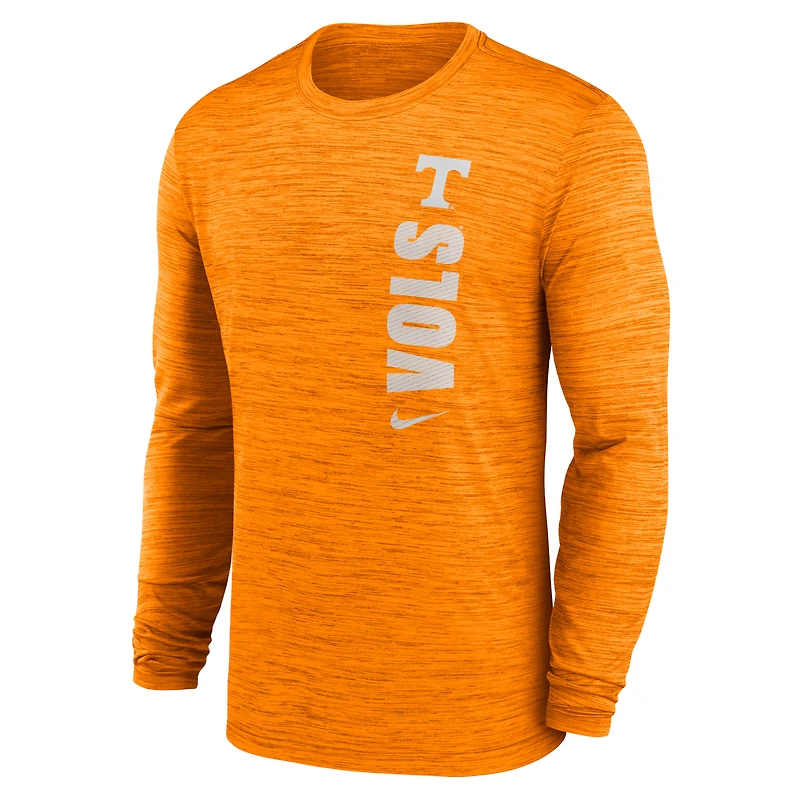 T-shirt à manches longues Nike Tennessee Orange Volunteers 2024 Sideline Velocity Performance pour homme