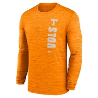 T-shirt à manches longues Nike Tennessee Orange Volunteers 2024 Sideline Velocity Performance pour homme